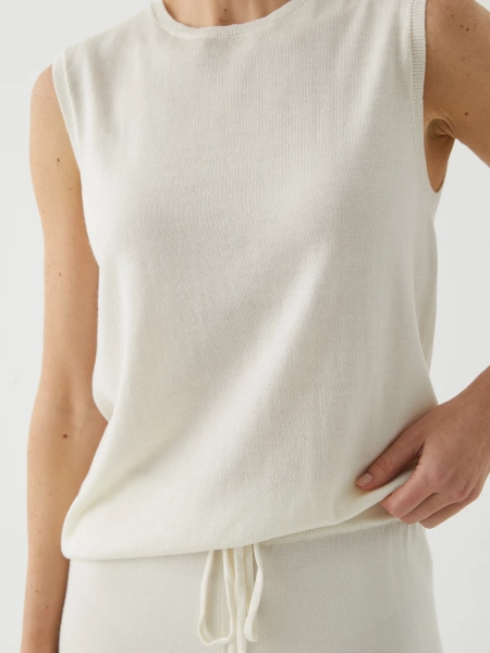 Базовый вязаный топ Marou, цвет: молочный, Mar_26021501 купить онлайн