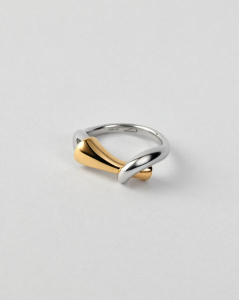 Биколорное кольцо “Туз кубков”