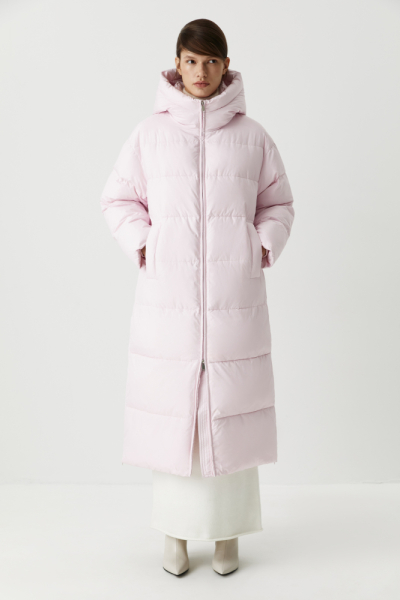 Пальто макси утепленное