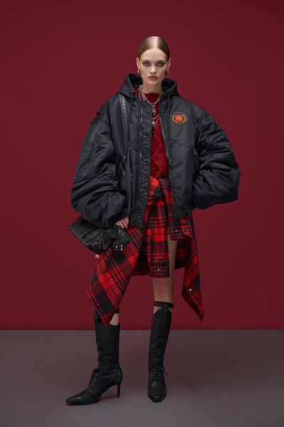 Куртка бомбер оверсайз UNIT 18 p.p.s., цвет: Черный, 1006.00.00.BLK купить онлайн