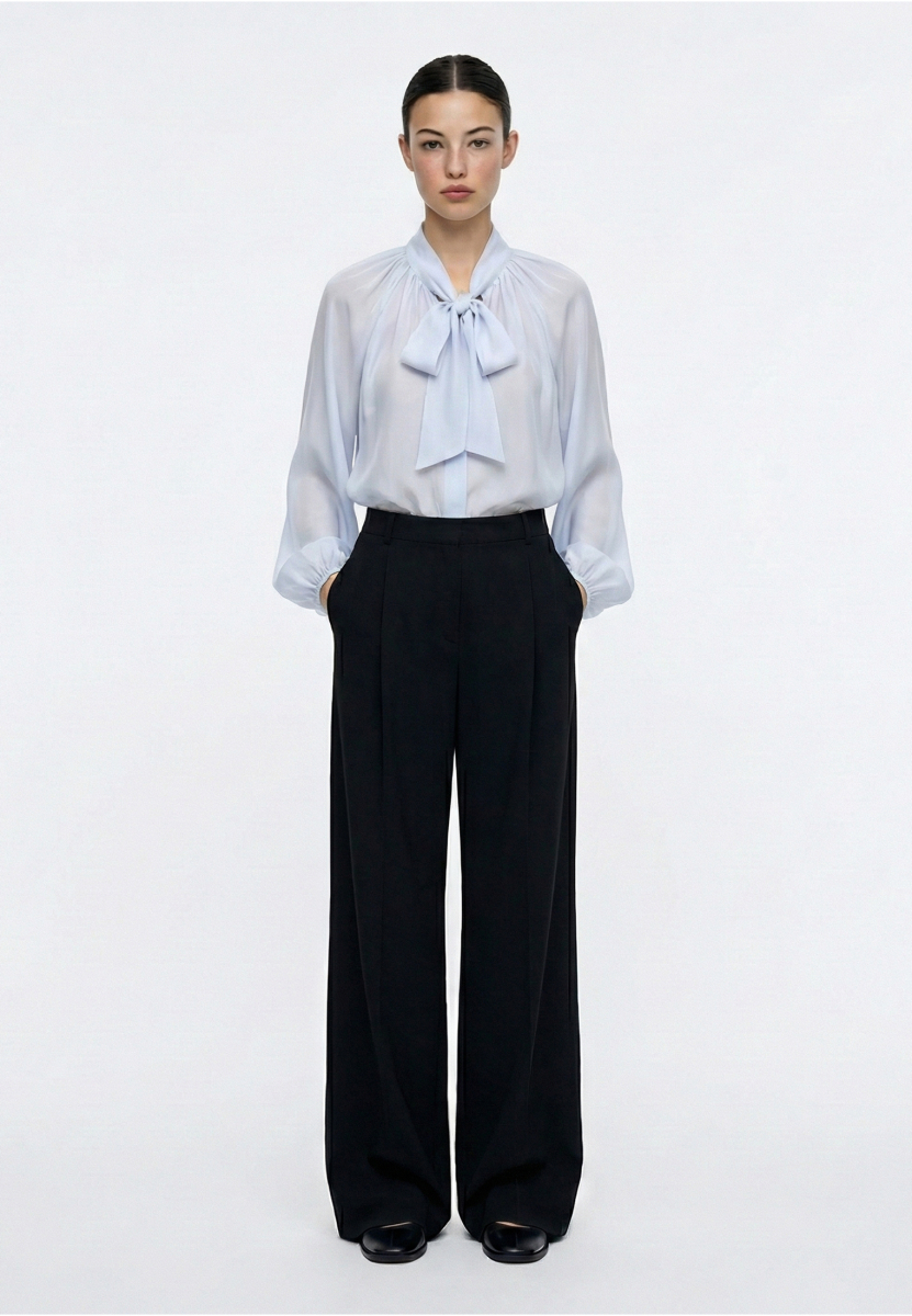 Брюки из костюмной ткани со складками REFERT, цвет: Черный, 09-3582/9-2511 купить онлайн