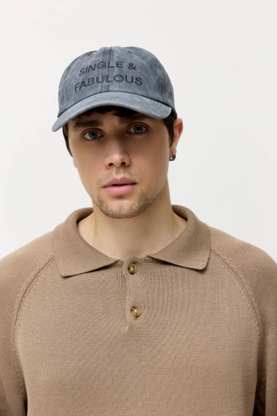 Кепка с надписью 1 AROUND, цвет: синий винтажный 175_07C02 купить онлайн