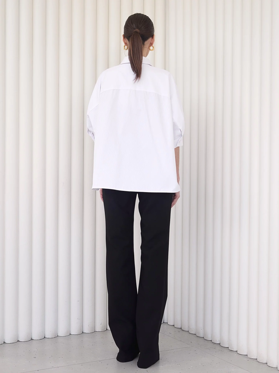 Рубашка оверсайз с коротким рукавом I.B.W., цвет: белый, SH018 купить онлайн