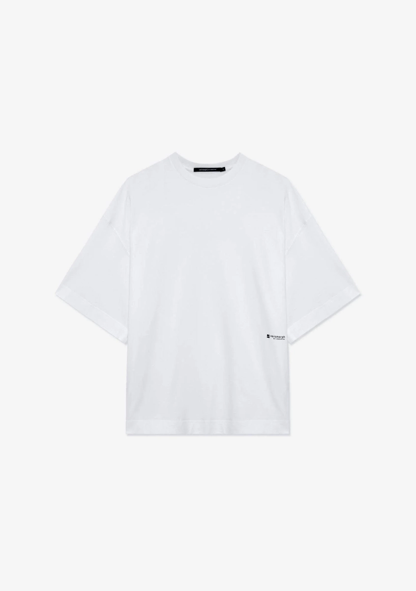 Свободная футболка с логотипом KRAKATAU, цвет: белый, Tm142-4 купить онлайн