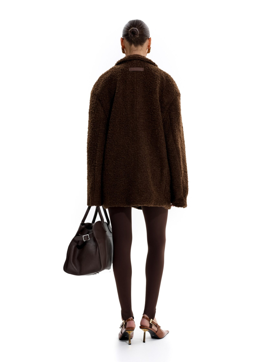 Пальто из смесовой шерсти ANOTHER SELECT, цвет: коричневый, 00062 купить онлайн