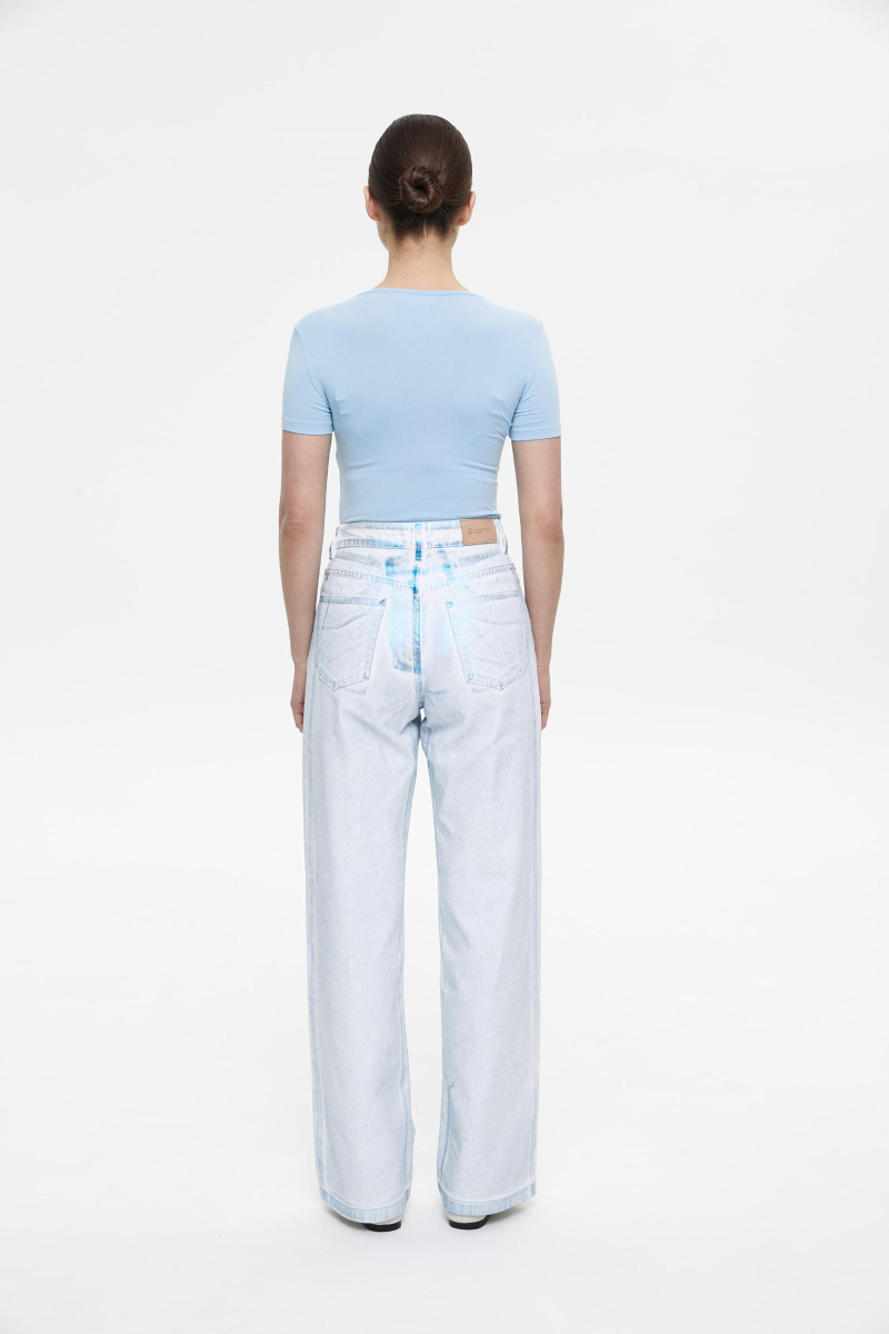 Джинсы с металлизированным покрытием Charmstore, цвет: голубой, 1840-4124-1000 купить онлайн