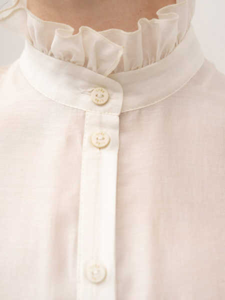 Блуза с кружевом TRES, цвет: молочный, НФ-00001889 купить онлайн