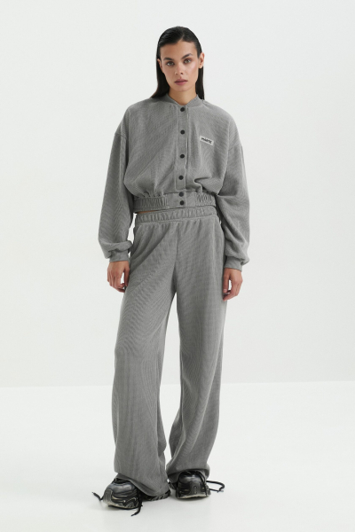 Брюки из трикотажа marte, цвет: серый,  купить онлайн