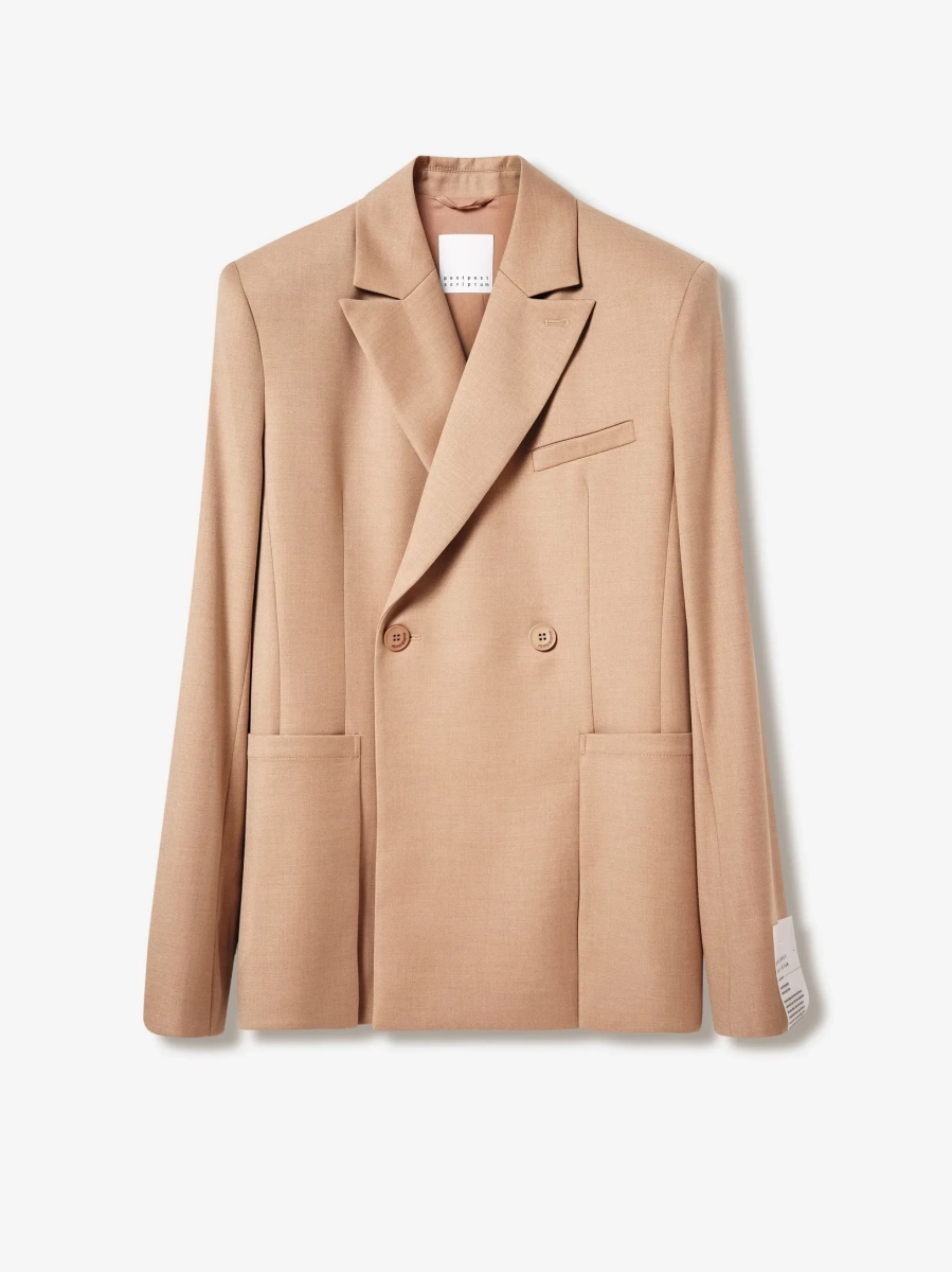 Приталенный пиджак с накладным карманом p.p.s., цвет: песочный, P_0828.00.00.BRN1 купить онлайн