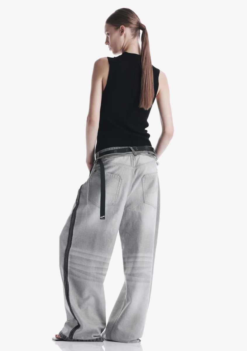 Широкие джинсы KRAKATAU, цвет: серый, Ru226-33 купить онлайн