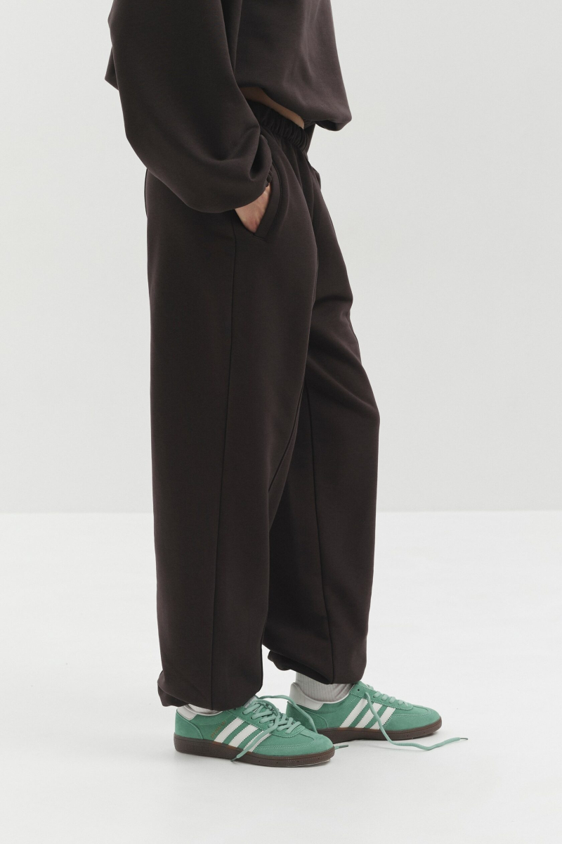 Джоггеры из футера marte, цвет: коричневый,  купить онлайн