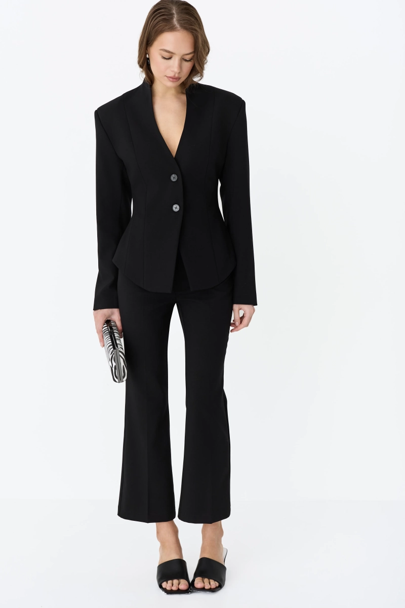 Брюки укороченные Ricoco, цвет: Черный, 7053/1 купить онлайн