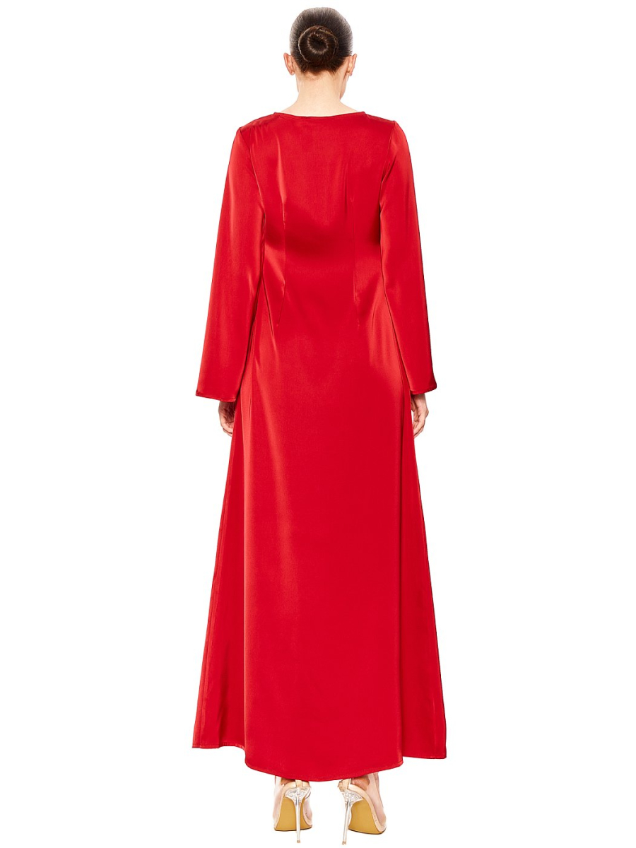 Платье приталенное макси SODAMODA, цвет: красный, 11999 купить онлайн