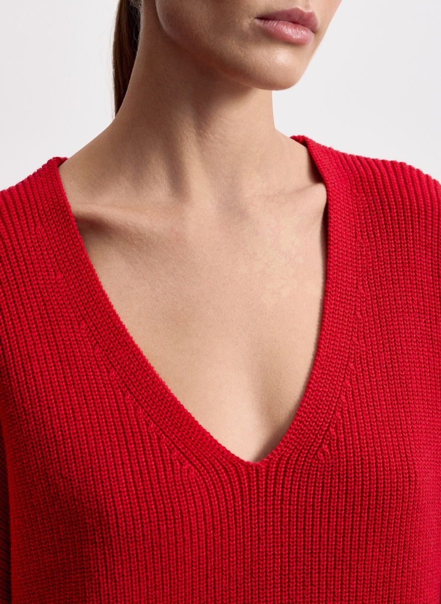 Джемпер с V-образным вырезом ALL WE NEED, цвет: красный, 2603W3545-07 купить онлайн