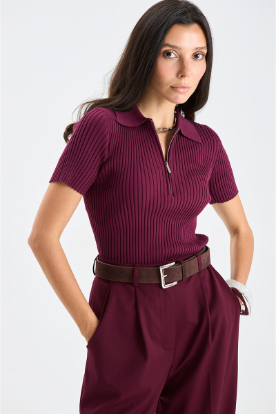 Джемпер поло MIA AIM, цвет: сливовый, MIA596 купить онлайн