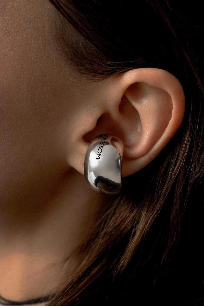 Серебряная серьга-кафф «Пузыри» еще больше SBLESKOM, цвет: серебро,  купить онлайн