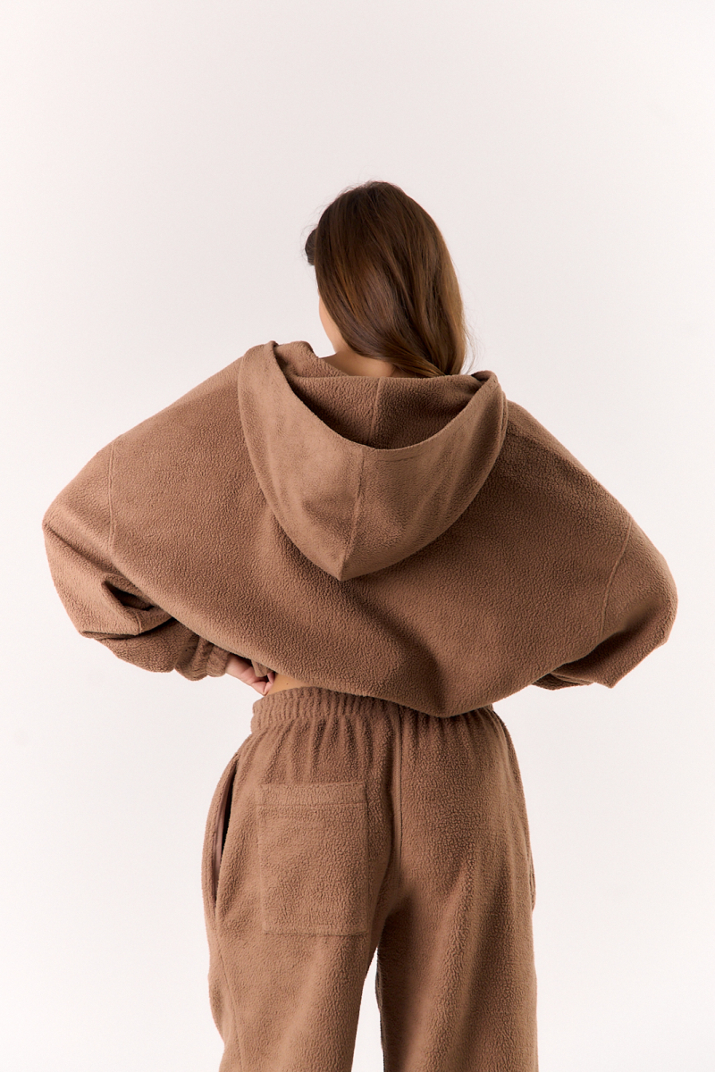 Худи zip curly ELASTIC, цвет: шоко,  со скидкой купить онлайн