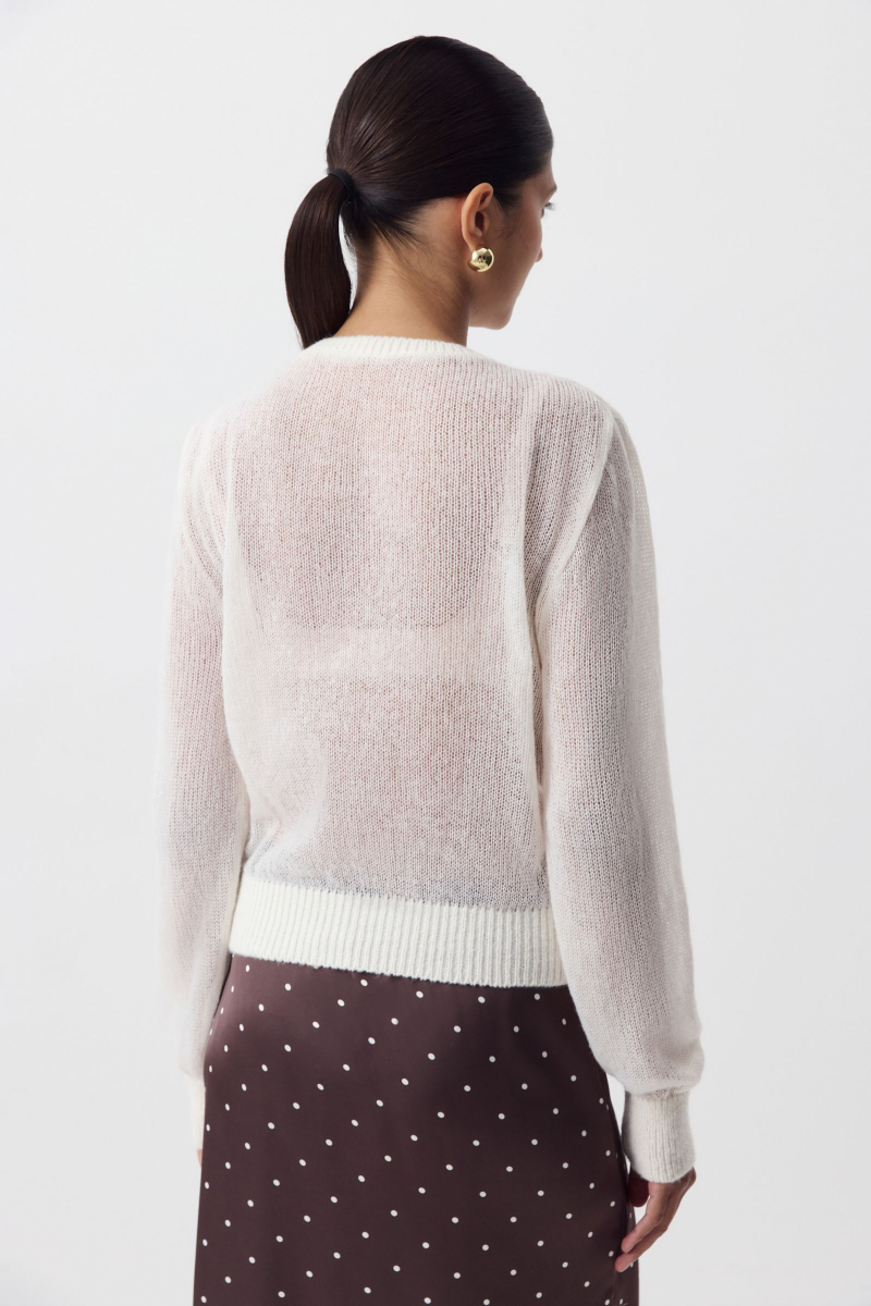 Кардиган с тонкой планкой Charmstore, цвет: молочный, 305-42085-111 купить онлайн