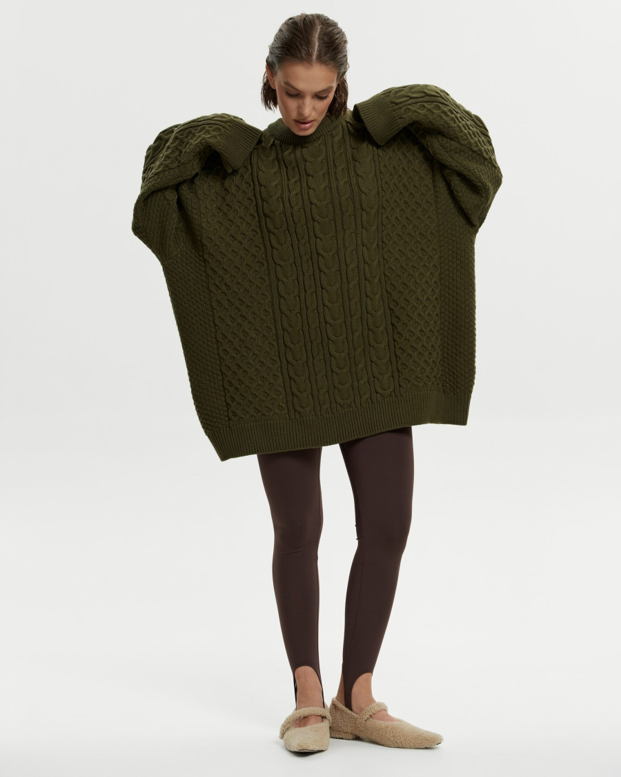 Свитер DEDULYA KHAKI YONS, цвет: хаки,  купить онлайн