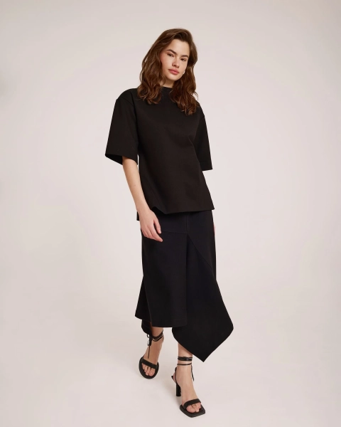 Юбка асимметричная BLACK Anmuse, цвет: Черный, SK24S73-BLC-2 купить онлайн