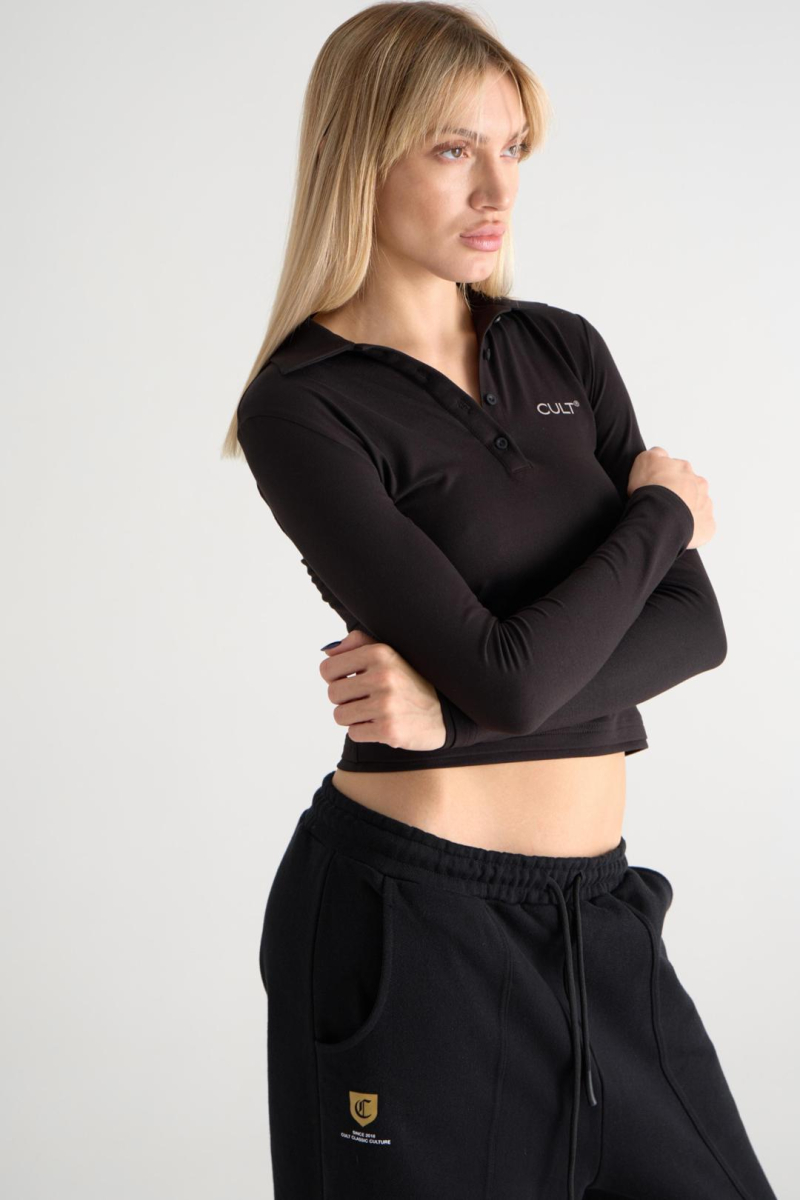 Поло с длинным рукавом Flitter CULT, цвет: Черный,  купить онлайн