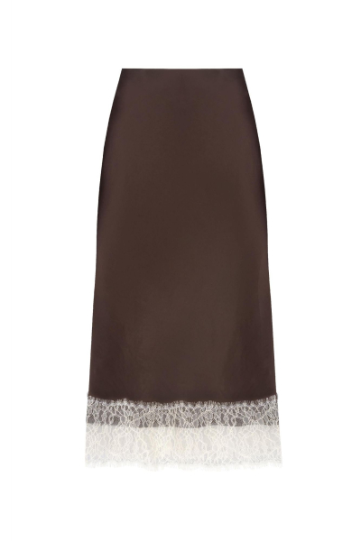 Юбка из атласа и кружева