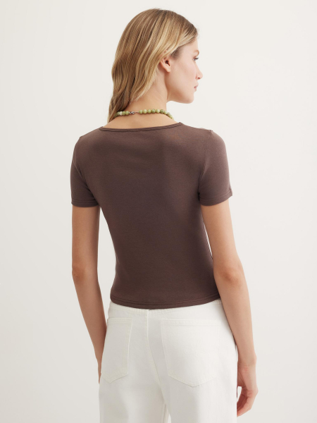 Футболка Slim Chaika, цвет: коричневый, SS25TS06-45 купить онлайн