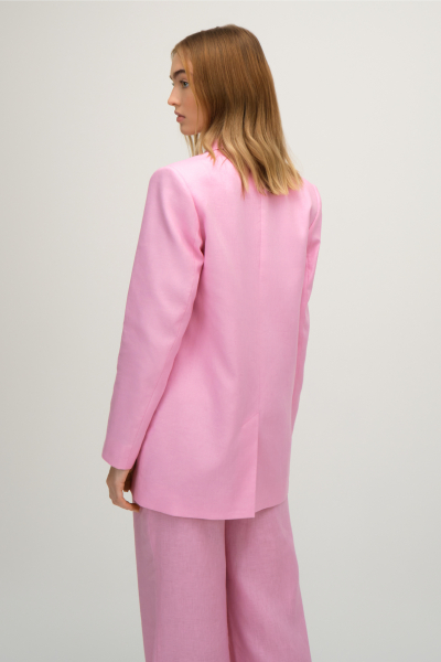 Льняной двубортный жакет FASHION REBELS, цвет: розовый, FR23SSJ4W350P со скидкой купить онлайн