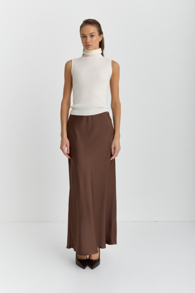 Юбка макси из двойной ткани