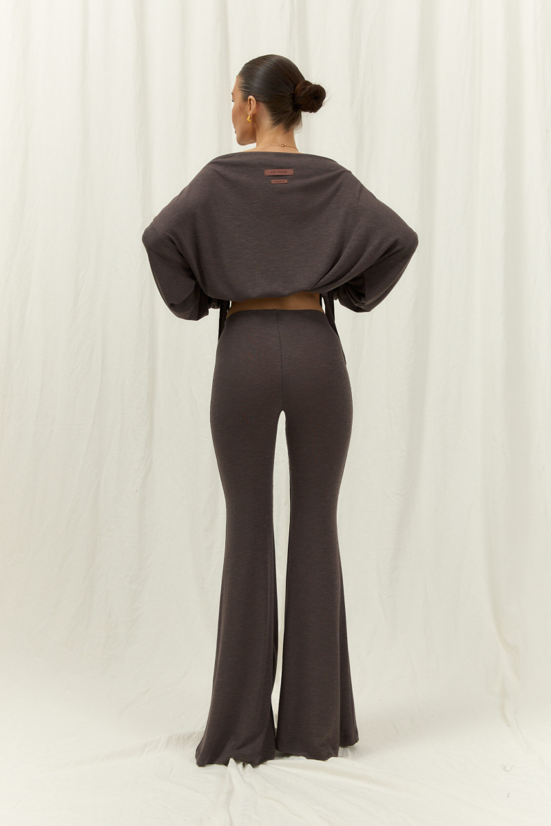 Брюки клеш ramona ELASTIC, цвет: коричневый,  купить онлайн