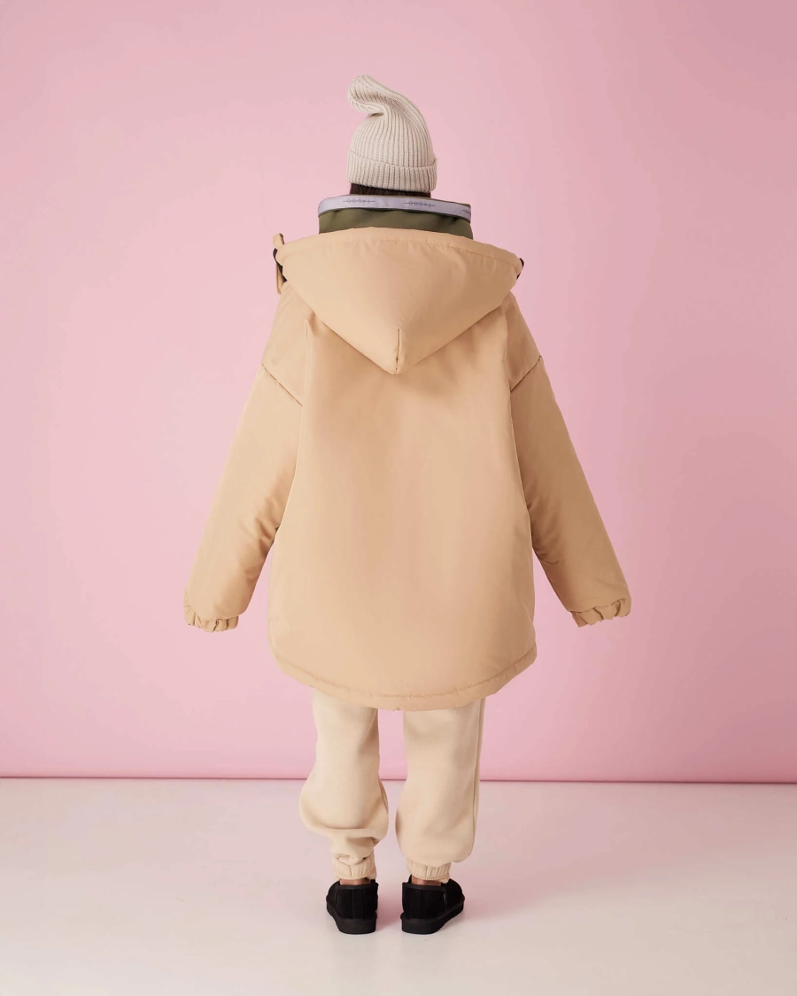 Бомбер зимний «идеальный тренч» TABOO, цвет: бежевый, BMidtr купить онлайн