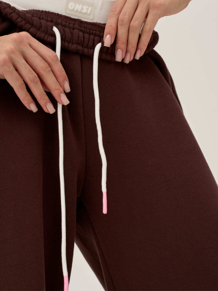 Брюки с застёжкой утепленные ONSI, цвет: chocolate,  купить онлайн