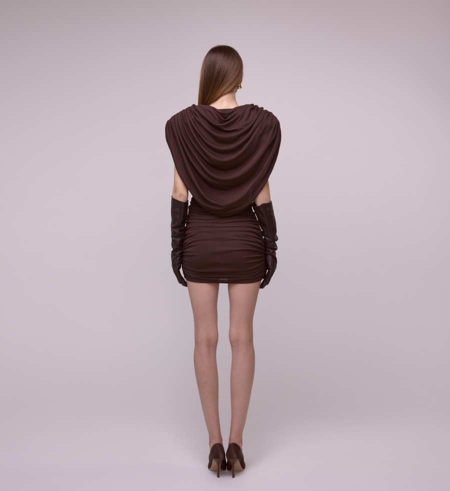 Платье DARK BROWN PELERINE Trimpol, цвет: коричневый 00-00000310 |новая коллекция купить онлайн