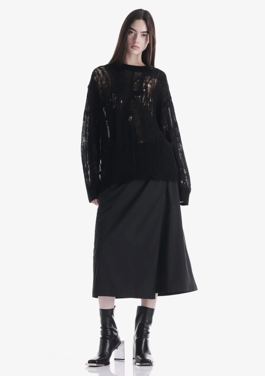 Свитер с круглым вырезом KRAKATAU, цвет: Черный, Sw46-1 купить онлайн