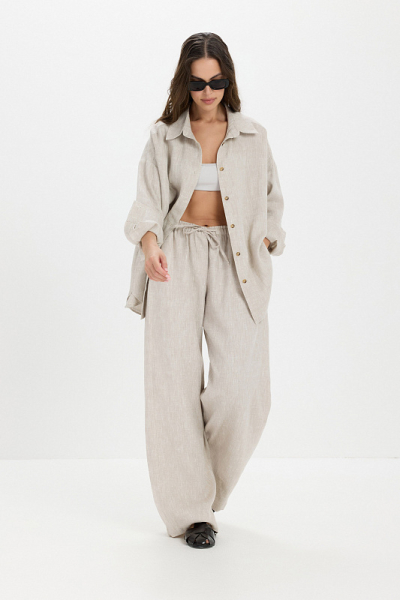 Брюки палаццо ABDA, цвет: бежевый, 312609503502 купить онлайн