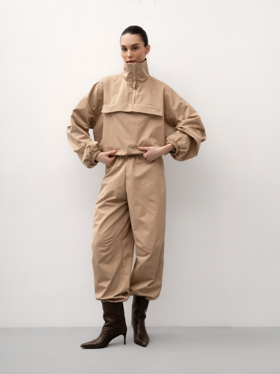 Анорак из хлопка TRES, цвет: бежевый, НФ-00002720 купить онлайн