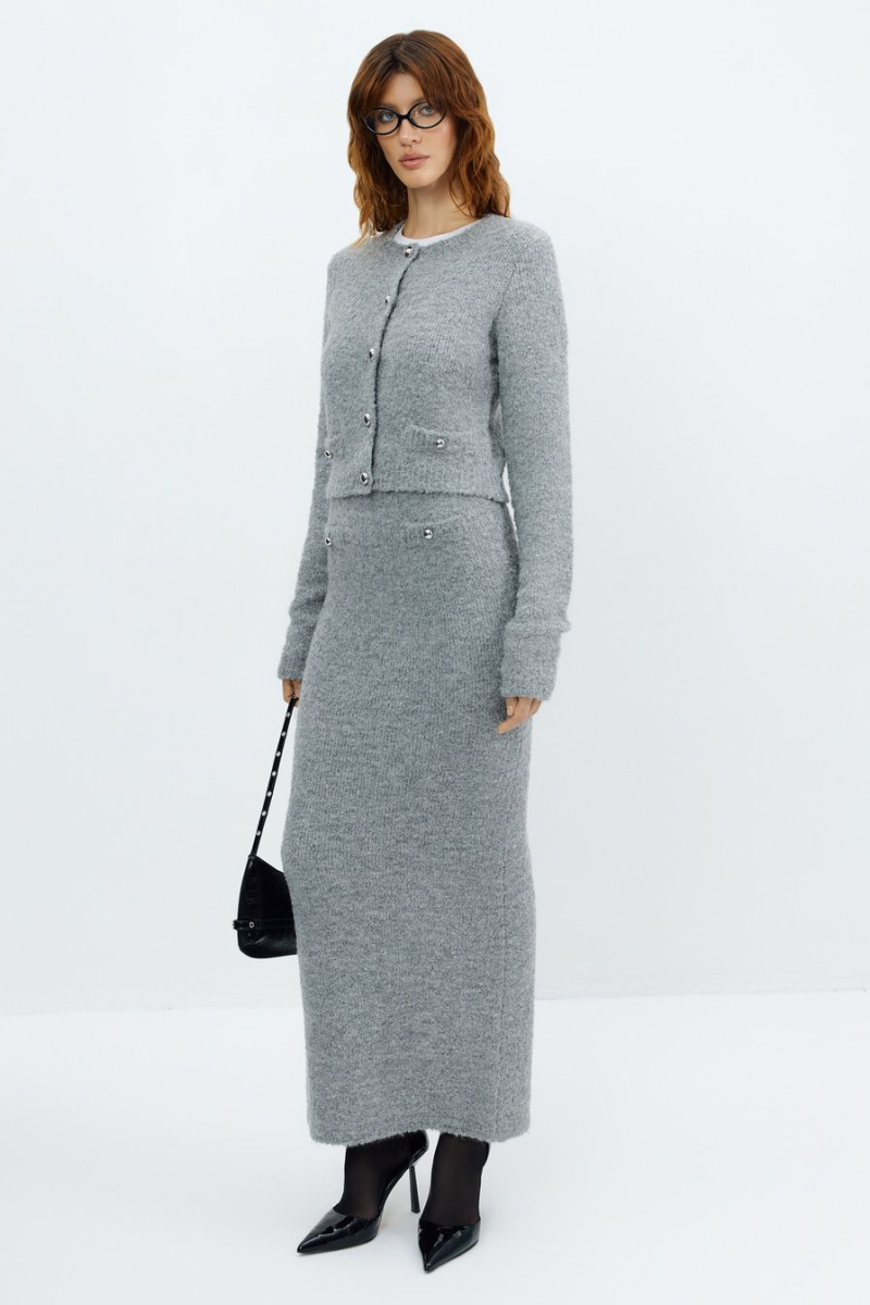 Фактурный кардиган TOPTOP, цвет: серый, TTS.060.15527.800 купить онлайн