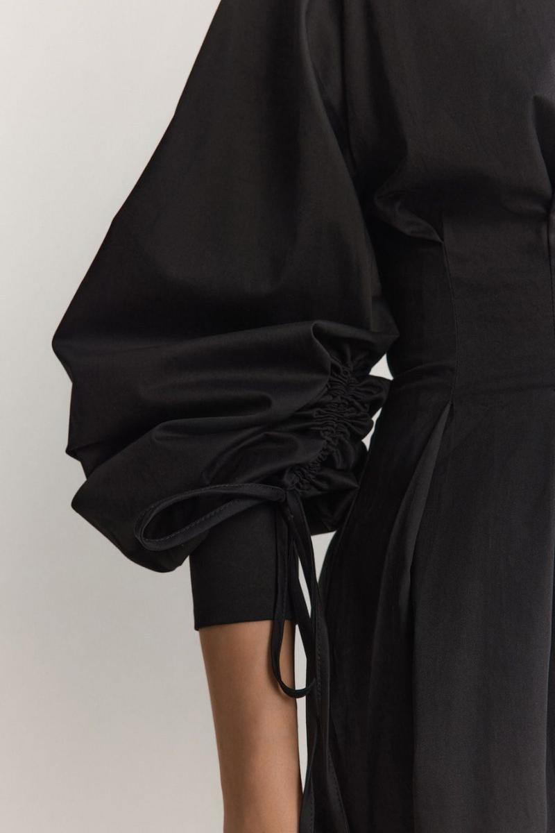 Платье из смесового хлопка TOPTOP, цвет: черный с принтом, TT.010.10818.901 купить онлайн