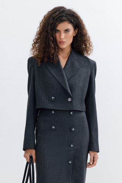 Жакет укороченный TOPTOP, цвет: серый с принтом, TTS.060.16662.801.04113 купить онлайн