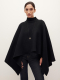 Пончо из шерсти мериноса Chaika, цвет: Черный, AW25PC01-09 купить онлайн