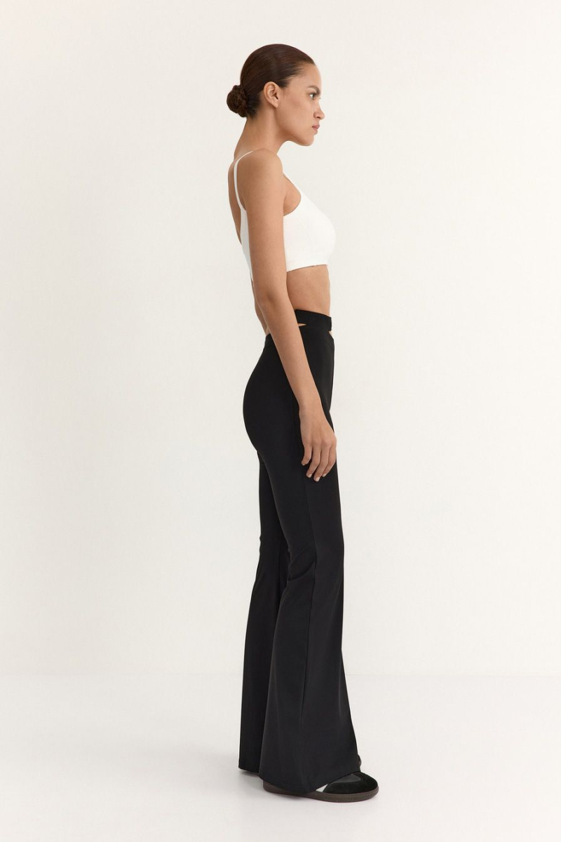 Брюки-клеш с вырезом на поясе TOPTOP, цвет: Черный, TT.905.16722.900 купить онлайн