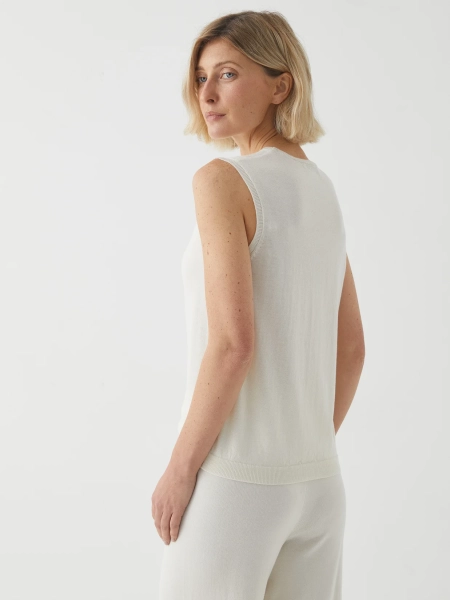 Базовый вязаный топ Marou, цвет: молочный, Mar_26021501 купить онлайн