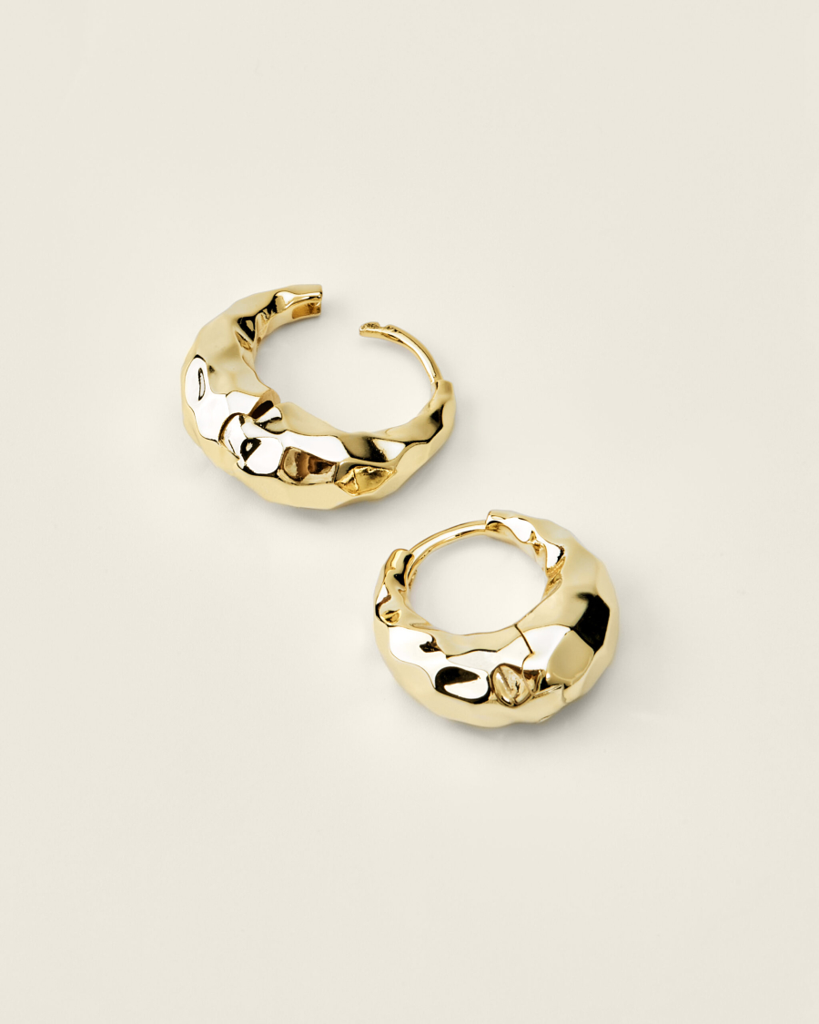 Серьги круассаны мятые мини Fiore store БП-00000309 купить онлайн