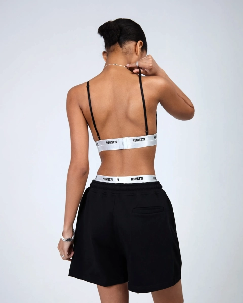 Шорты укороченные с тиснением 500GR ASIA ST 71, цвет: Черный, Ast71.shorts-crop-black купить онлайн