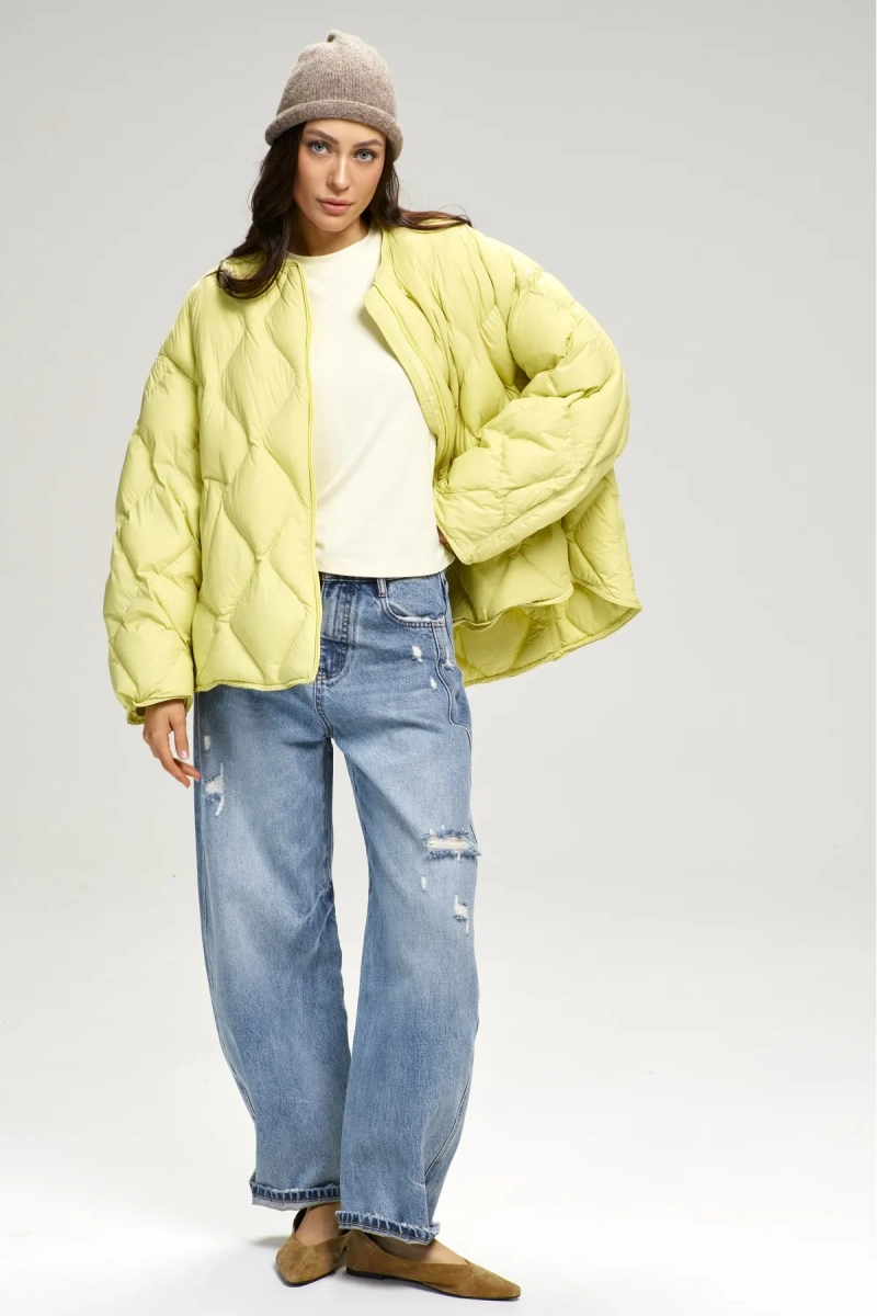 Куртка стеганная с натуральным наполнителем Yellow Pear Erist store, цвет: Желтый, НФ-00003160 купить онлайн