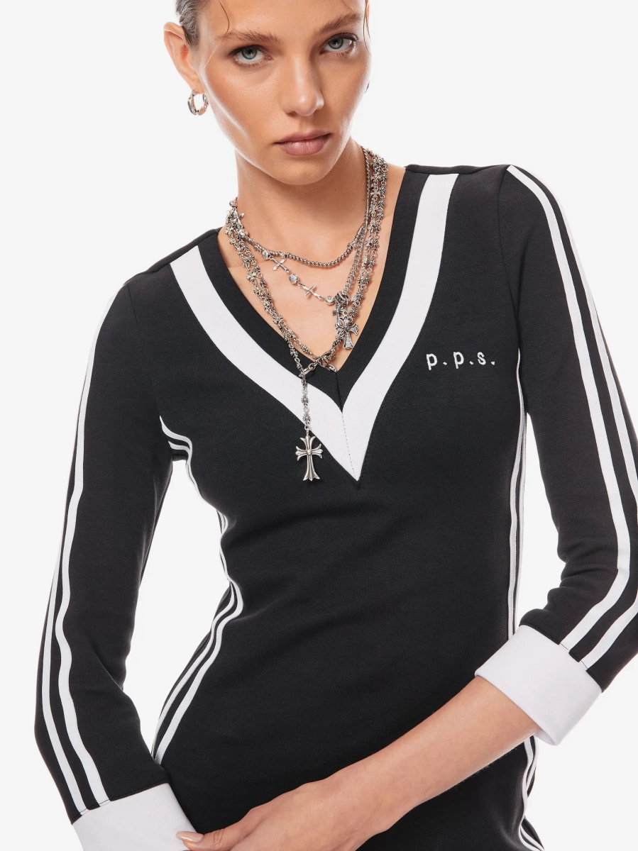 Платье с лампасами p.p.s., цвет: Черный, P_0937.00.00.BLK купить онлайн