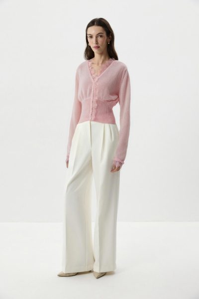 Кардиган с кружевом Charmstore, цвет: розовый,  купить онлайн