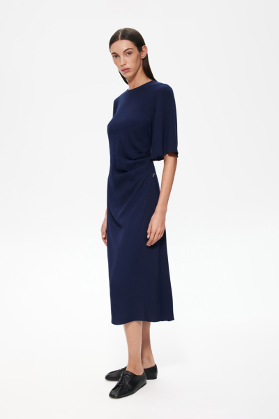 Платье полуприлегающее с драпировкой DREAMS BY ALENA AKHMADULLINA, цвет: фиолетовый, 225102070204303/112000 купить онлайн