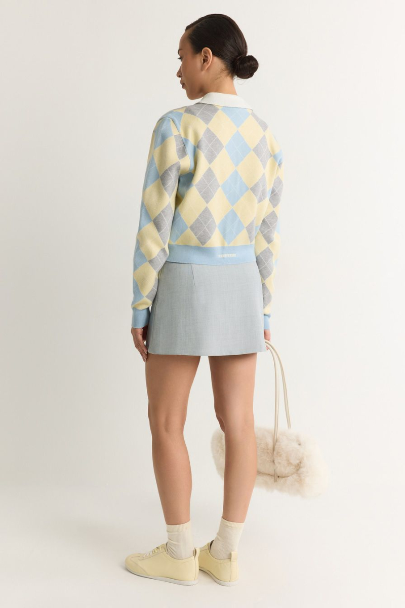 Кардиган из смесовой вискозы TOPTOP, цвет: голубой с принтом, TT.051.17707.601 купить онлайн