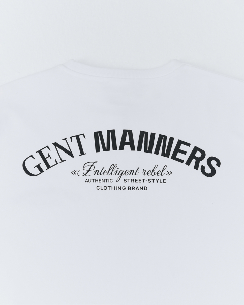 Футболка с логотипом GENT MANNERS, цвет: белый 01_08T_WH купить онлайн